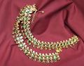 Traditional Golden Anklet / Indian Payal w/ Stone Work #3110